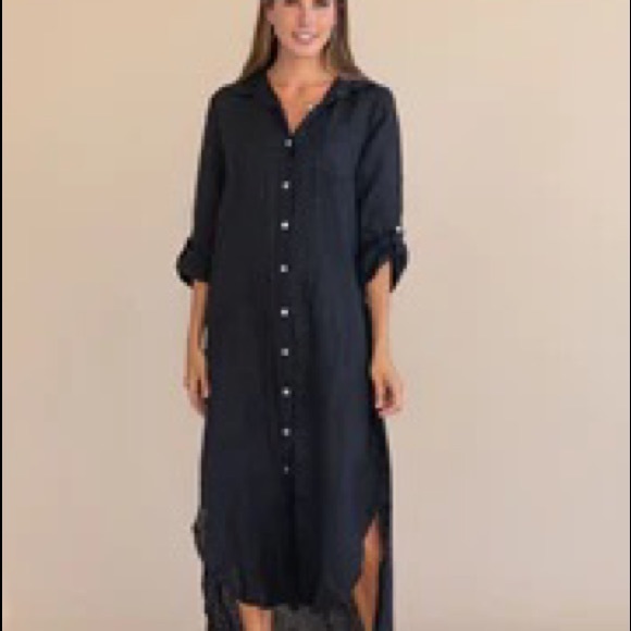 Meo Meli Dresses & Skirts - Meo Meli 100% linen Made in Italy stunning beige/brownish colored dress.